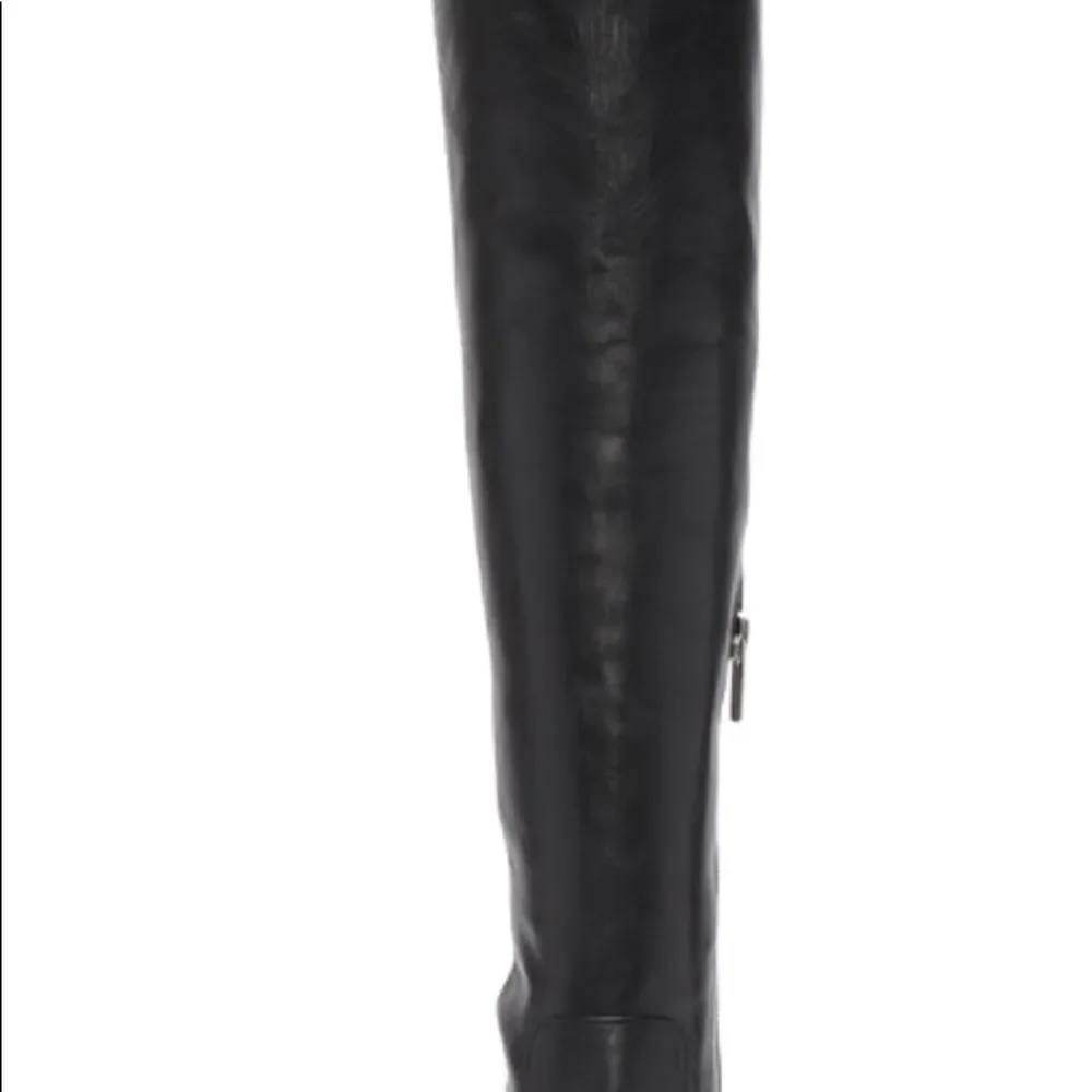 NWT VINCE CAMUTO DEMERRI OVER THE KNEE BLACK BOOTS SEXY LEATHER POINTED … - Picture 10 of 12